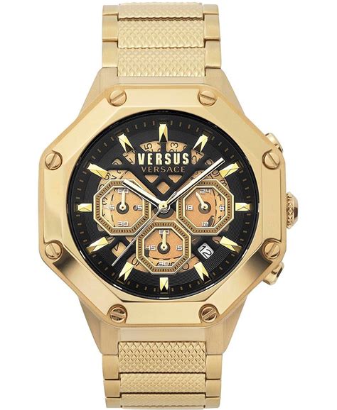 mens versus versace gold watch|versace watch with chronograph q5c.